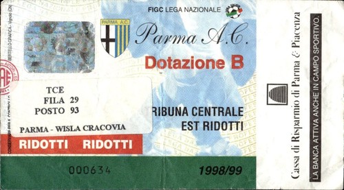 Biglietto stadio parma wisla - biglietto,